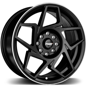 TSW Flow Satin Black Machined Lip